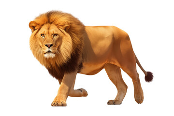 Obraz premium brown lion looking isolated on white