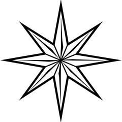Obraz premium Outline of a star on a white background