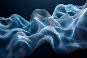 Fototapeta premium Fluid Digital Waves Design, Generative AI