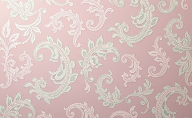 A luxurious silk fabric draped with a vibrant paisley pattern showcasing rich colors and intricate details