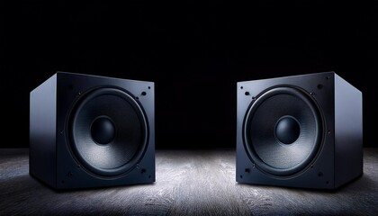 Fototapeta premium audio speaker isolated on white