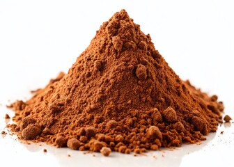 Brown Powder Granules Texture, Close-up Macro Photography, Fine Detail, Dry Substance, Natural Earth Tone