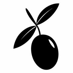 Olive black silhouette vector