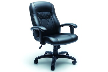 Black Leather Executive Swivel Office Chair