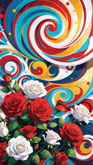 abstract flower design