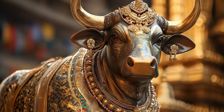 Majestic Nandi: The Divine Bull of Hindu Mythology