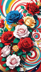 abstract flower design