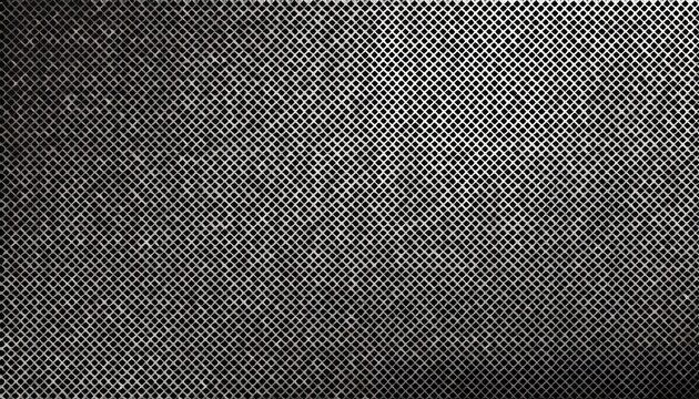 A geometric black and silver mesh texture with fine criss-crossed lines creating an intricate grid design.