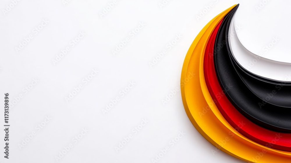 Poster abstract arcs of color: a minimal design featuring vibrant, abstract arcs of color arranged in a cre