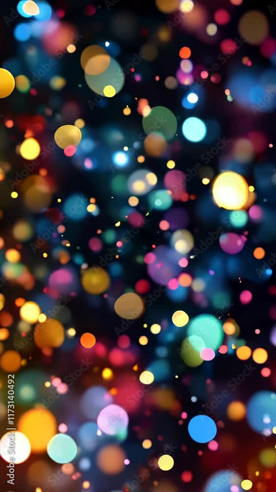 Poster vibrant display of colorful lights dancing in a dark backdrop