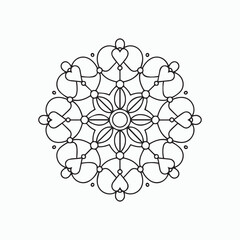 simple flower mandala design
