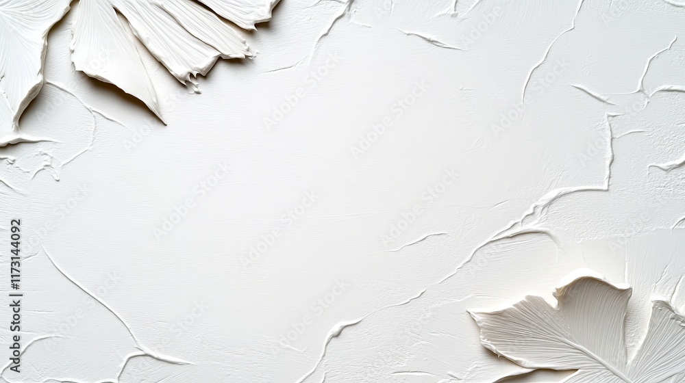 Poster white background minimalist leaf frame: a simple and elegant design, perfect for showcasing your pro