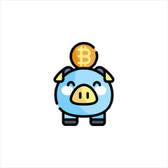 cartoon piggy bank