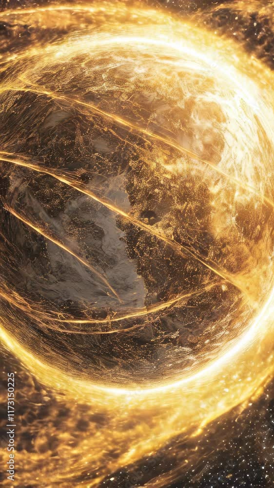 Poster explore the captivating beauty of dynamic space visuals through an abstract cosmic journey