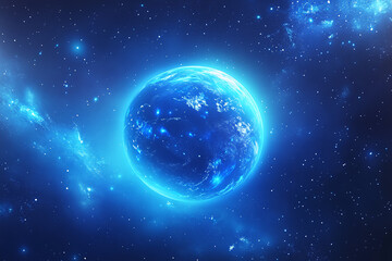 Serene outer space landscape captured with stars and galaxies