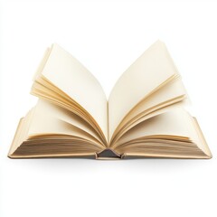 Open book displaying blank pages for creative writing or sketching activities in a cozy indoor setting