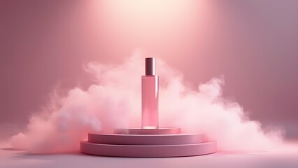 Smoke Rising from a Factory Chimney Against a Blue Sky