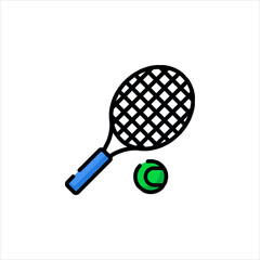 tennis racket and ball