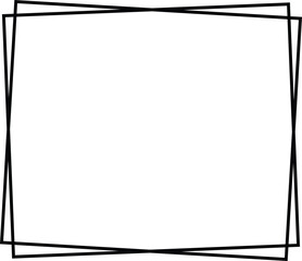 Square frame clip art design on plain white transparent isolated background for card, shirt, hoodie, sweatshirt, apparel, tag, mug, icon, poster or badge