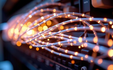 A mesmerizing visualization of fiber optic cables connecting