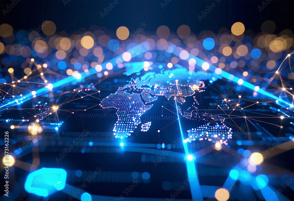 Aufkleber illustration of it roadmap modern technology and innovative processes networking and big data