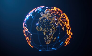 A mesmerizing visualization of fiber optic cables connecting