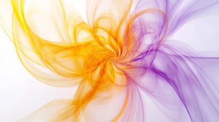 Abstract Swirling Orange and Purple Hues: A Digital Art Masterpiece