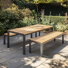 Fototapeta premium dining wood table