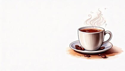 A Coffee Cup on a White Background