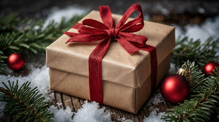 Beautifully wrapped New Year's gifts stacked together, featuring colorful paper, shimmering bows, and festive tags