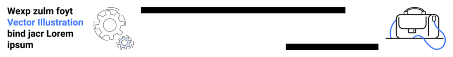 Gear cog, stylized text elements, and professional tool resemble equipment. Ideal for technology infographics, machinery websites, technical manuals, educational materials, industrial blogs, training