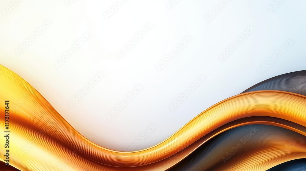 Poster waves abstract background idea. abstract golden wave design creates a modern and elegant background 