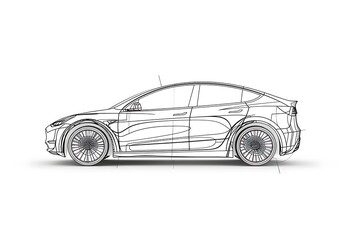 Fototapeta premium electric toothbrush outline