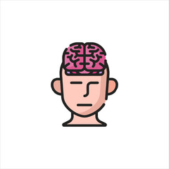 head with brain