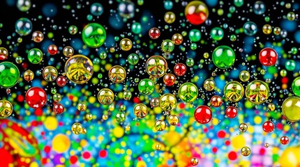 Rainbow Colors and Water drops