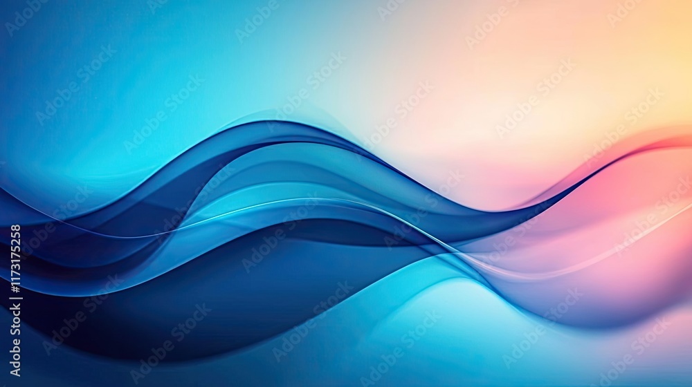 Poster waves abstract background idea. abstract wavy background with vibrant colors and smooth gradients fo
