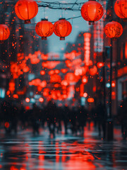 Festive Chinese Lanterns Background for Celebrations, Chinese Lantern Concept Background,  Chinese Lanterns Lampion Background