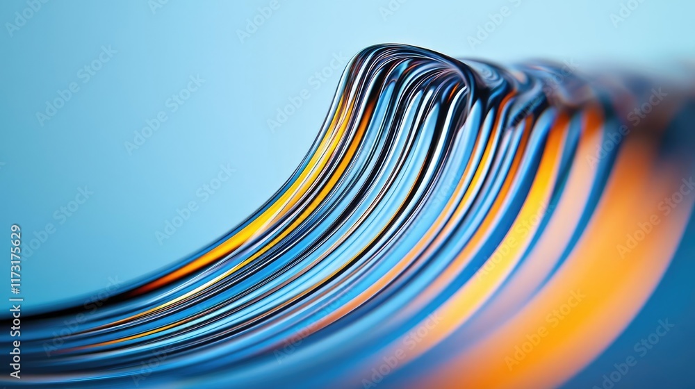 Poster waves abstract background idea. a colorful wave of vibrant, flowing lines creating a stunning abstra