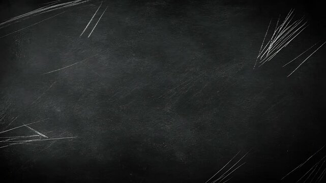 Black chalkboard scratch background intro
