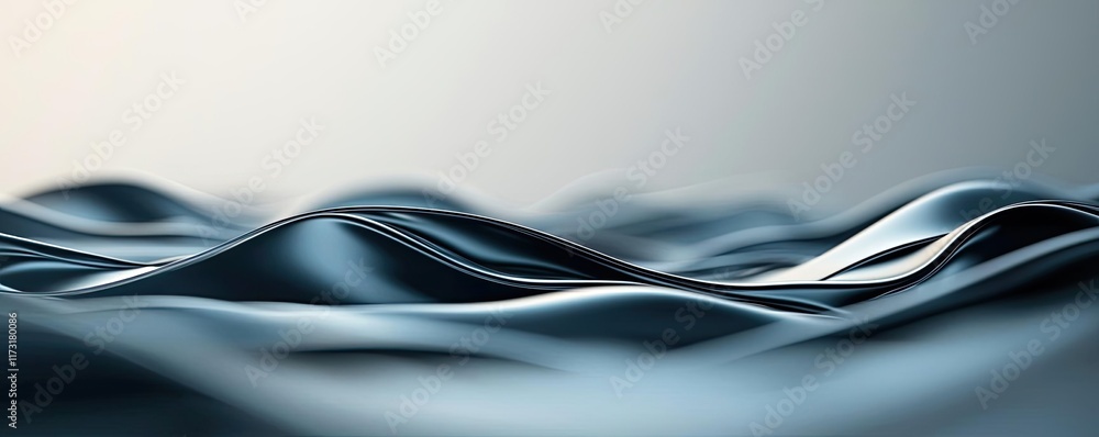 Aufkleber metallic abstract background concept. a serene close-up of soft waves flowing across a textured surf