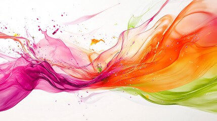 Abstract Colorful Swirls: A vibrant explosion of paint in motion, capturing the energy and fluidity of color.