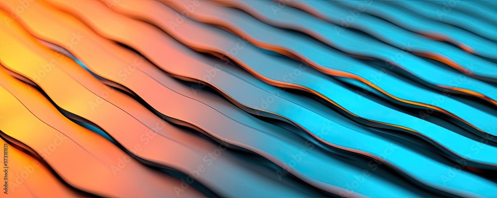 Poster metallic abstract background concept. abstract wave pattern in vibrant colors, showcasing fluid moti