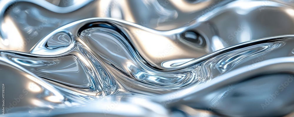 Aufkleber metallic abstract background concept. abstract close-up of liquid shimmering and flowing in various 