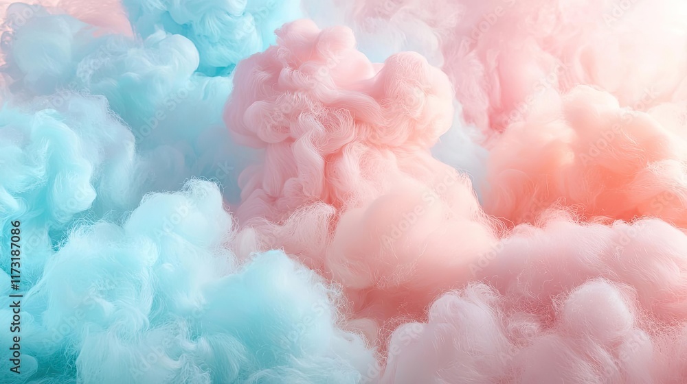 Poster soft abstract background concept. vibrant pink and blue clouds create a soft, dreamy background for 