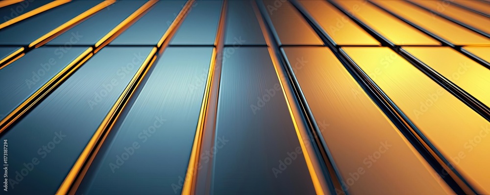 Poster metallic abstract background concept. abstract pattern of metallic lines reflecting light in vibrant