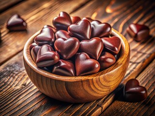 Delicious Chocolate Hearts in a Bowl - Sweet Valentine's Day Treat