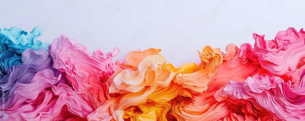 Poster splash abstract background idea. colorful abstract waves of paint create a vibrant and artistic impr