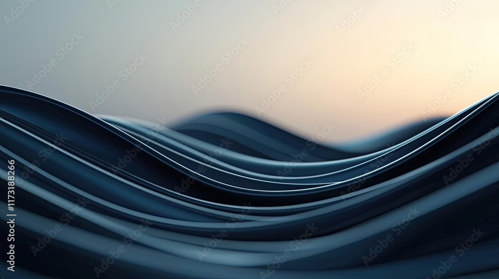 Poster waves abstract background idea. serene abstract waves creating a calming atmosphere with soft colors