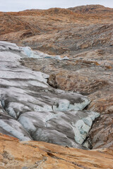 View of Islandis glacier in Qalerallit fjord (South Greenland)	
