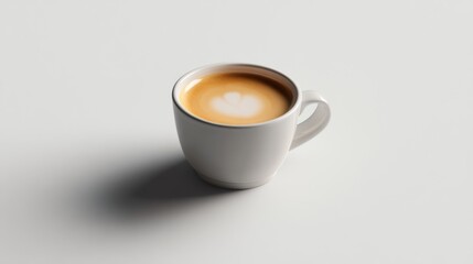 A warm, heart-shaped latte art beautifully presented in a white cup, symbolizing comfort and affection, inviting viewers to enjoy a moment of cozy serenity.